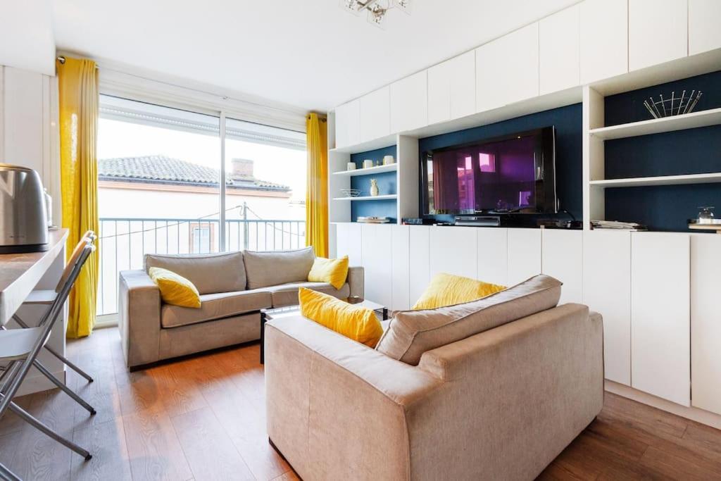 1 Bedroom/Clim/Wifi, St Michel Station Toulouse Kültér fotó